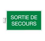 Panneau PVC adhésif Issue de Secours 35x20 cm - Vert