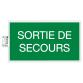 Adhesive panel emergency exit 35x20 cm - Green