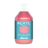 Darwi Flacon de 250 ml de Peinture Acrylique Universelle Nacrée - Rouge nacré