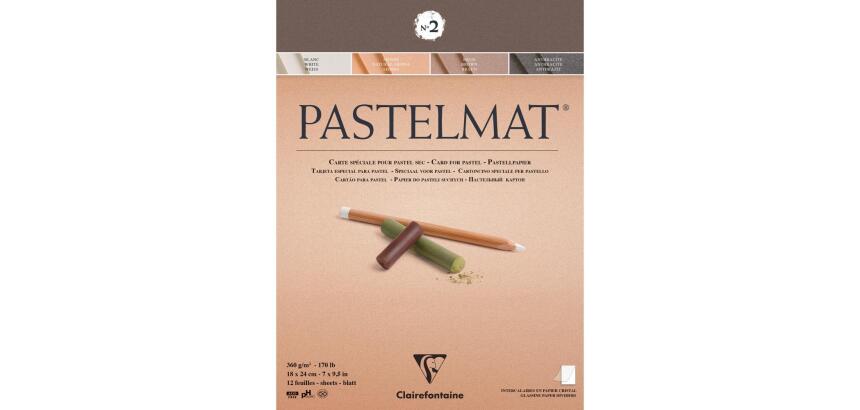 Pastelmat bloc collé 12F 18x24cm 360g