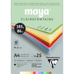 Maya bloc collé 25F A4 185g