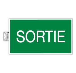 Klebeschild Ausgang 35cm FR - Grün