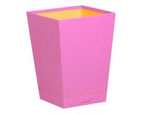 Rhodiarama corbeille à papier simili cuir italien 27x27x32 cm - Lilas