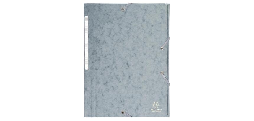 Chemise à élastiques Maxi capacity carte lustrée 425gm2 - A4 - Gris