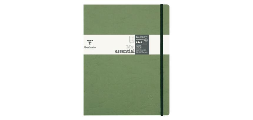 My.Essential Age Bag carnet brochure cousu dos carré à pages numérotées B5 192 pages DOT papier ivoire 90 g - Vert