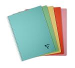 Cahier reliure intégrale Linicolor ESSENCE A4 100 pages petits carreaux couverture plastique polypropyène rainuré - Assortis