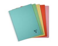 Cahier reliure intégrale Linicolor ESSENCE A4 100 pages petits carreaux couverture plastique polypropyène rainuré - Assortis