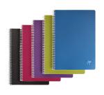 Cahier reliure intégrale Linicolor INTENSIVE A4 100 pages petits carreaux couverture plastique polypropyène rainuré Couleur aléatoire - Assortis