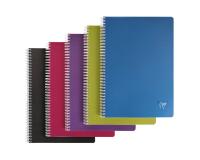 Cahier reliure intégrale Linicolor INTENSIVE A4 100 pages petits carreaux couverture plastique polypropyène rainuré Couleur aléatoire - Assortis