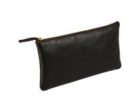 Flying Spirit trousse en cuir Noir Plate 22x11cm - Noir