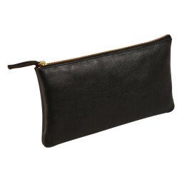 Flying Spirit trousse en cuir Noir Plate 22x11cm - Noir