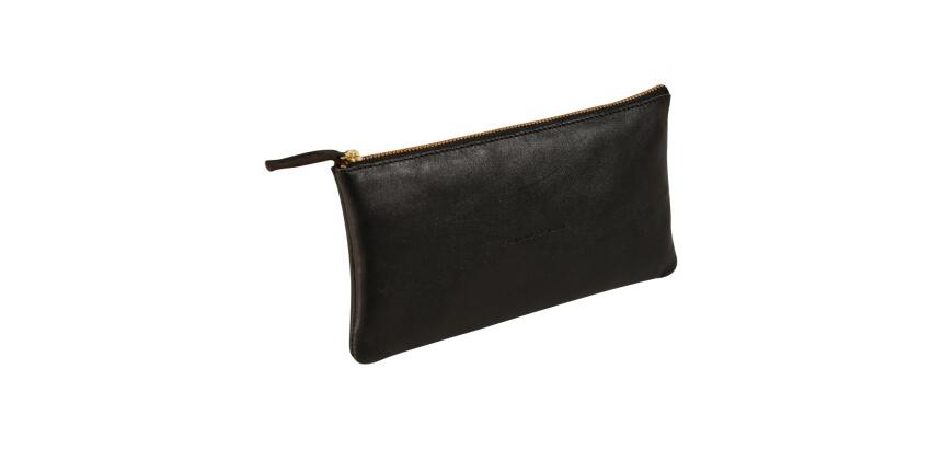 Flying Spirit trousse en cuir Plate 22x11cm - Noir