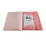 Trieur à 3 rabats 8 compartiments polypropylène Kreacover Pastel - A4 - Couleurs assorties