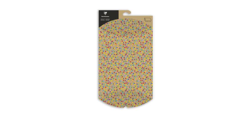 Pochette cadeau 30x40cm Pois Multicolors - Multicolore