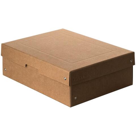 Caja de almacenamiento PureBox Naturaleza de Exacompta A4 24 x 32 x 10 cm de alto - Marrón