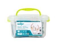 DARWI Pack Scolaire de 7 pains de pâte à modeler auto-durcissante 500g CLASSIC - Blanc