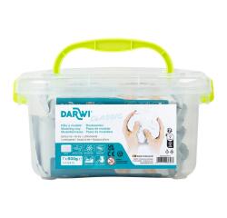 DARWI Pack Scolaire de 7 pains de pâte à modeler auto-durcissante 500g CLASSIC - Blanc