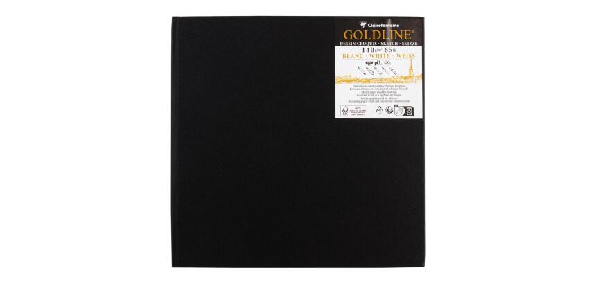 Goldline carnet rembordé rigide 50F 20x20cm 140g - Blanc