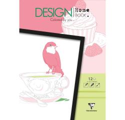 DESIGN HOME BOOK, Bloc de 12 feuilles 250g/m2 au format 21x30cm