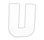 Petite lettre U 12cm - Blanc