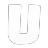 Petite lettre U 12cm - Blanc