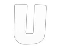 Petite lettre U 12cm - Blanc