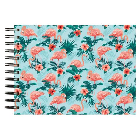 Wireb album 50p. white 23x16cm FLAMINGO