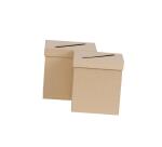 Lot de 2 urnes carrées 19x19x19cm - Kraft