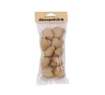 Sachet de 10 coeurs avec cordon 3x10,5x24cm - Kraft