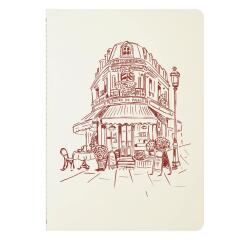 Cahier A5 ligné - Bistro Parisien- 32 pages - Bordeaux - New - Bordeaux