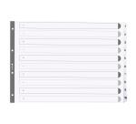 Intercalaires imprimés à touches plastifiées - 10 touches 1 à 10 - A3 - Blanc