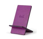 Rhodiarama support pour téléphone mobile simili cuir italien 13x8x8,5 cm - Violet