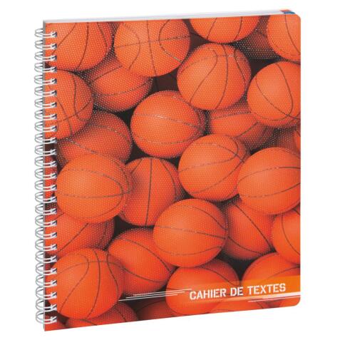 Cahier de textes Sports Basket 17 x 22 cm - Visuels assortis