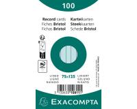Fichas de cartulina bristol 205 g/m2 - Rayado - 75x125 mm