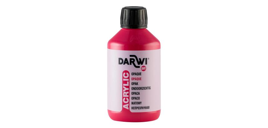 Darwi Flacon de 250 ml de Peinture Acrylique Universelle Opaque - vermillon