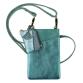 Ginkgo, Pochette téléphone & accessoires en cuir (Petite sacoche pour téléphone 10,5x16,5 cm + porte-cartes 7,5x10,5 cm + porte-clés 7x6 ,5 cm)