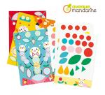 Boîte créative, Tableaux gommettes, Chenilles - Multicolore