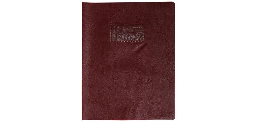 Protège-cahiers grain cuir PVC 22/100ème 17x22 cm