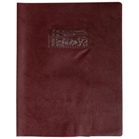 Protège-cahiers grain cuir PVC 22/100ème 17x22 cm