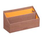 Rhodiarama porte-courrier simili cuir italien 25x10x14 cm - Bois de rose