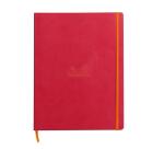 Rhodiarama cahier souple A4+ 160 pages ligné papier ivoire 90g - Framboise