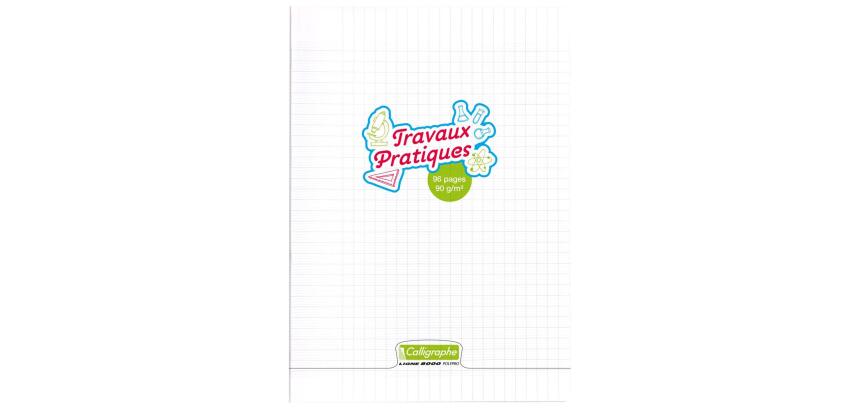 Cahier Travaux Pratiques piqué 8000 POLYPRO A4 96 pages grands careaux + uni 90 g - Incolore