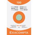 Fichas de cartulina bristol 205 g/m2 - Cuadricula - 105x148 mm - Colores surtidos