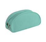 Trousse textile ovale 2 compartiments 22 x 8 x 10 cm, 4 couleurs assorties - Assortis
