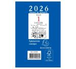 Bloc éphéméride comique sans support 6,5 x 9,7 cm 2026 - Bleu
