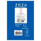 Bloc éphéméride comique sans support 6,5 x 9,7 cm 2026 - Bleu