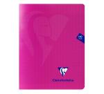 Cahier piqué Mimesys 17x22cm 140 pages grands carreaux couverture polypropylène Couleur aléatoire - Assortis