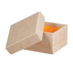Rhodiarama set 5 boîtes gigognes simili cuir italien 44x34x16 cm - Beige