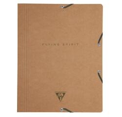 Chemise à élastique 3 rabats Flying Spirit Kraft 24x32cm motifs assortis - Brun