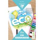PAPIER BLANC RECYCLÉ, Bloc de 25 feuilles 210g/m2 au format A4 (21x29 ,7cm) - Blanc